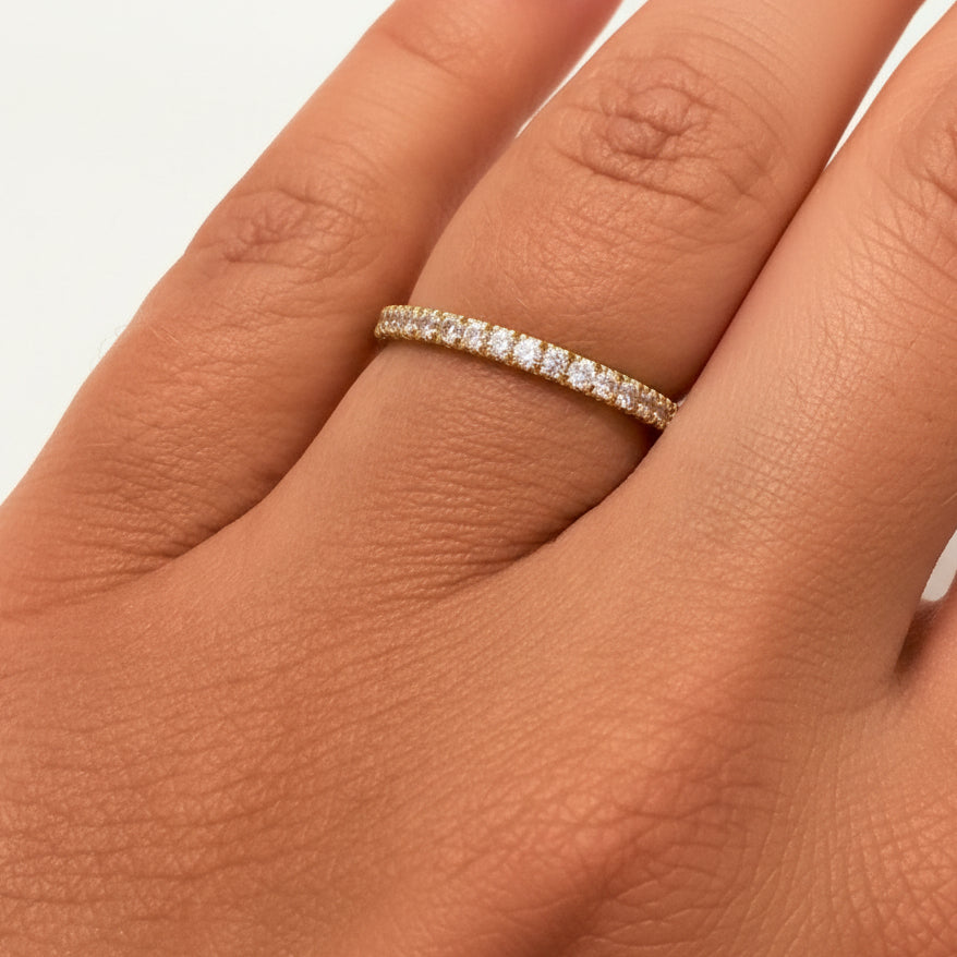 Bague Demi Tour Or Jaune 18 K - Taille 52 - 1.31 G