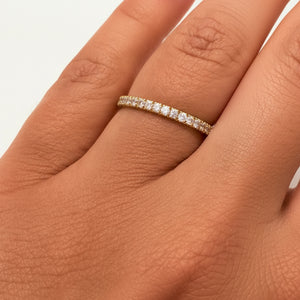 Bague Demi Tour Or Jaune 18 K - Taille 52 - 1.31 G
