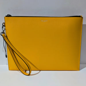 Etui pour tablette en cuir Saint Laurent jaune