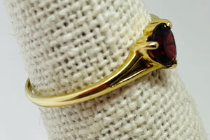 Bague Solitaire en Or Jaune 18 K - Taille 54 -  1.31 G