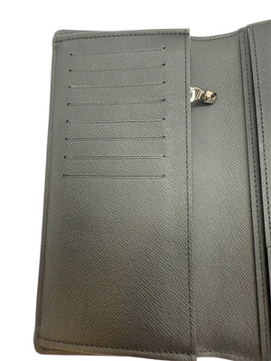 Portefeuille Louis Vuitton Brazza Gris/Noir en Très Bon Etat
