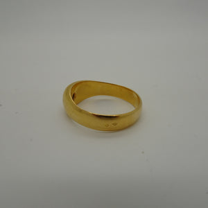 Bague Jonc Or Jaune 18K avec Diamant 0.05ct