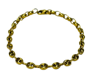 Bracelet en Or Jaune Maille Grain Café 18k - 5.35 G