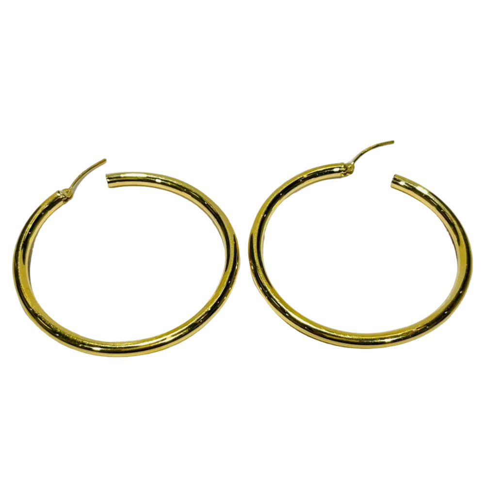 Boucles créoles en Or Jaune avec Poinçon 18K