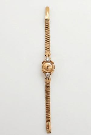 Montre Cocktail Vintage en Or Jaune 18 K Diamants
