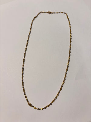 Collier Sautoir Grain de Café Or Jaune 18K