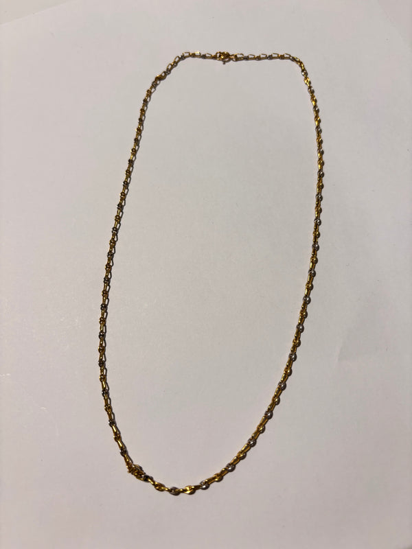Collier Sautoir Grain de Café Or Jaune 18K
