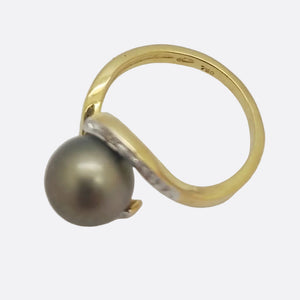 Bague Perle Tahiti Or 18K - T 51 - 3.26gr
