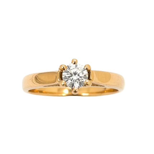 Solitaire Or Jaune 18 carats, Diamant
