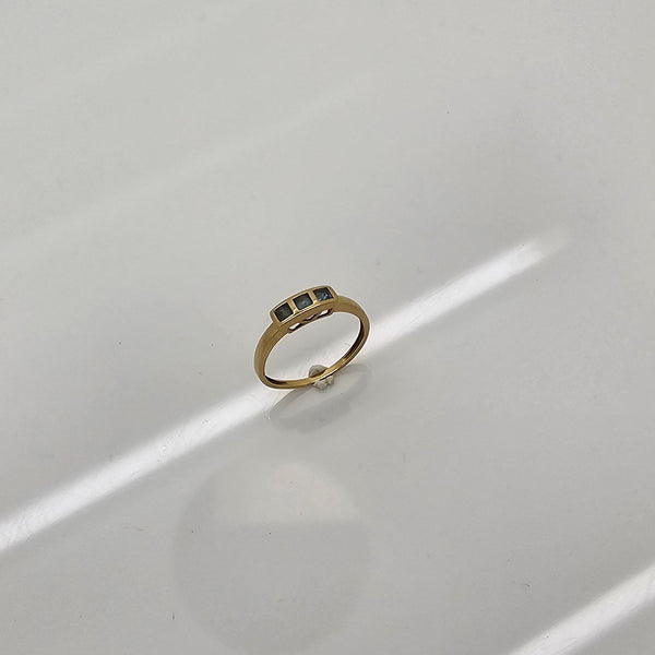 Bague Demi Tour en Or Jaune 18K - 1.45 G - Taille 53