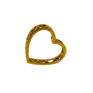 Pendentif Coeur Or Jaune et Diamants 18K - 3.13gr