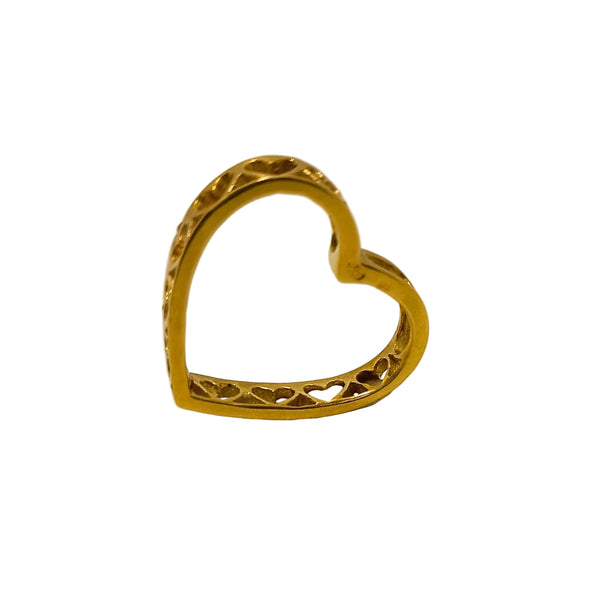Pendentif Coeur Or Jaune et Diamants 18K - 3.13gr