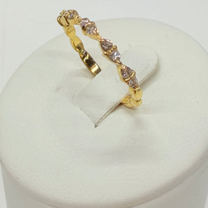 Bague en Or Jaune 18k avec Diamants