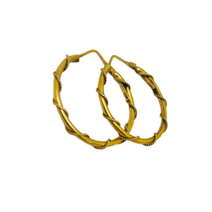 Boucles d'oreilles créoles en or jaune 18K - 4gr