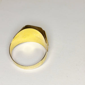 Chevalière en Or Jaune 18 Carats Tête d'Aigle - T 64