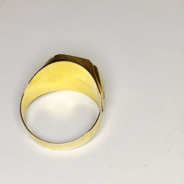 Chevalière en Or Jaune 18 Carats Tête d'Aigle - T 64