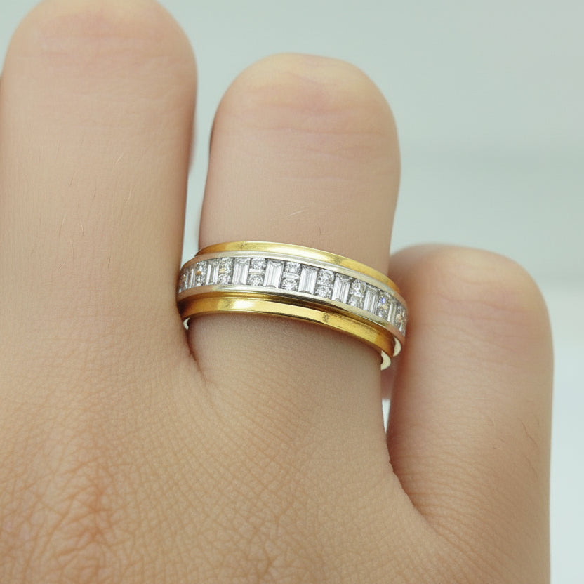 Alliance en or jaune 18k