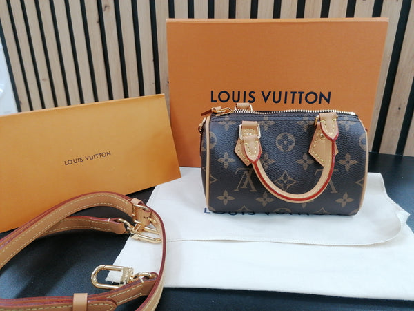 Louis Vuitton Nano Speedy Monogram Marron - Comme Neuf