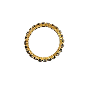 Bague tour complet en or Jaune 18k avec diamants