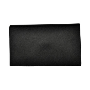 Pochette Saint Laurent Uptown en cuir noir grain de poudre