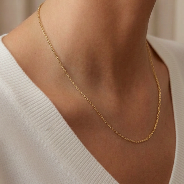 Collier Matinée Forçat en Or Jaune 18K - 66cm - 4.49gr