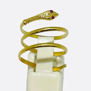Bague spirale en Or Jaune 18K - Taille 56 - 2.87g