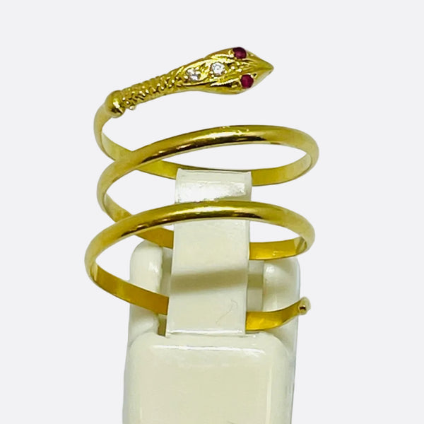 Bague spirale en Or Jaune 18K - Taille 56 - 2.87g