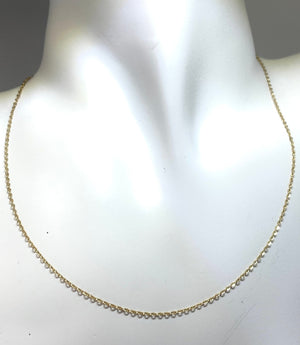 Collier Ras du Cou Or Jaune 18k Longueur-40 cm Poids - 0.97 Grs