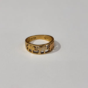 Bague Éléphants Or 18K Taille-51