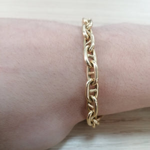 Bracelet maille marine en or jaune 18K 9.44 Grs