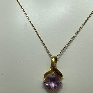 Pendentif Améthyste en Or Jaune 18K - 1.15g