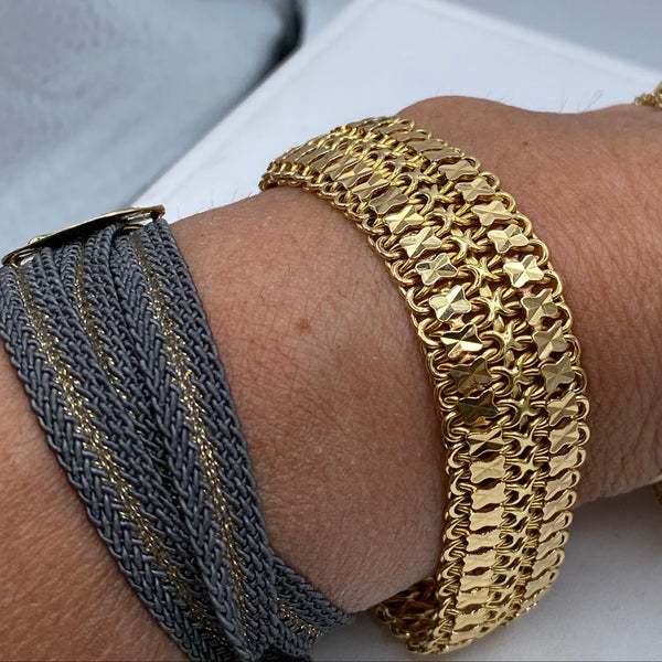 Bracelet en or jaune 18 carats, longueur 20 cm