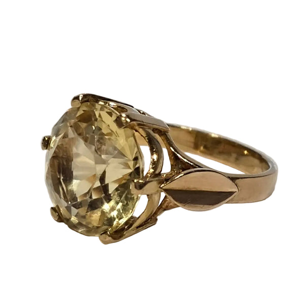 Bague Citrine Or Jaune 18K