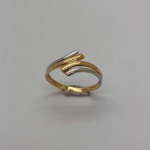 Bague en Or Jaune et Or Blanc 18 Carats - Taille 55