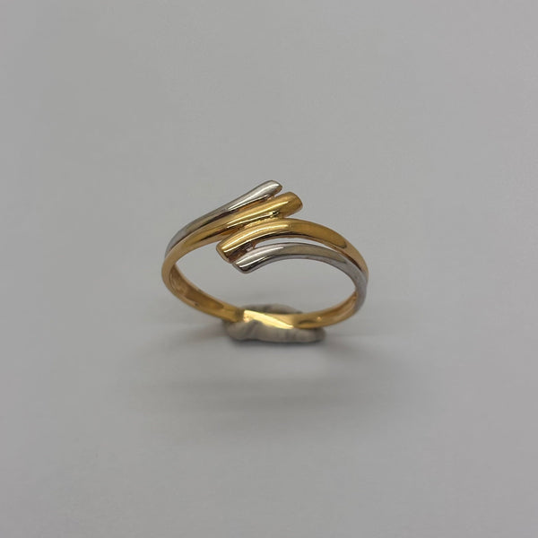 Bague en Or Jaune et Or Blanc 18 Carats - Taille 55