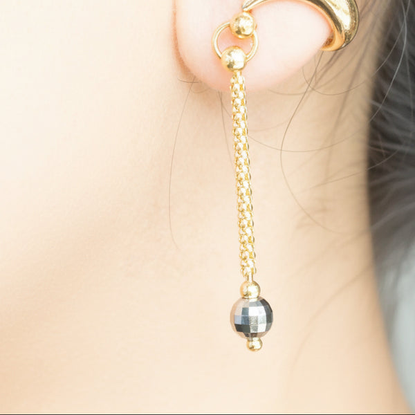 Boucles d'oreilles pendantes en or jaune 18k - 2.48gr