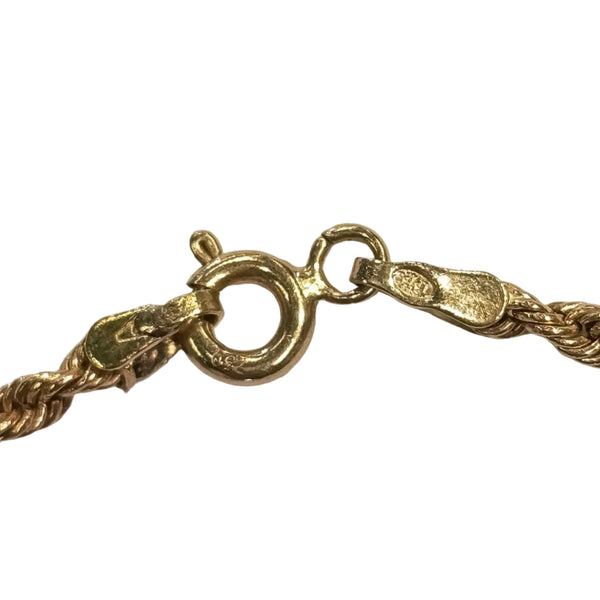 Collier Princesse en Or Jaune 18k Maille Corde