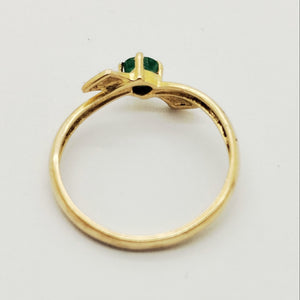 Bague en Or jaune 18K  - Emeraude - 1.75G - Taille 53