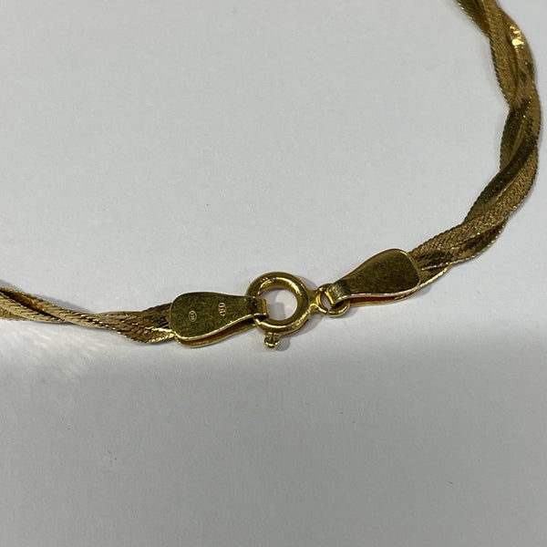 Bracelet Maillon Tressé en Or Jaune 18K 2.56 Grs