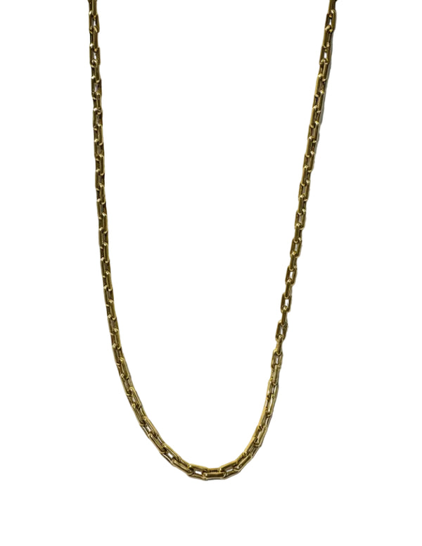 Collier maille trombone en or jaune 18 carats