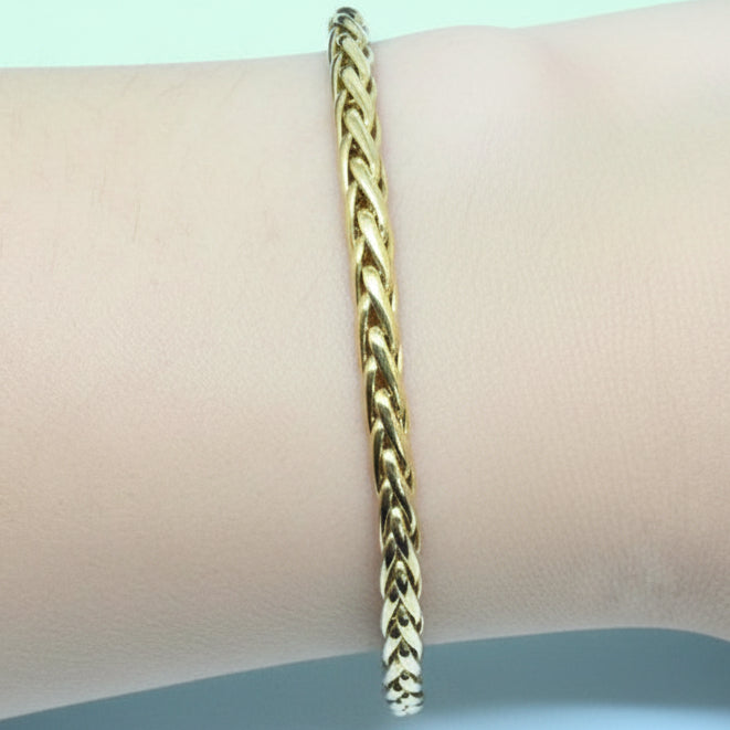 Bracelet Palmier Or Jaune 18K - 19cm - 7.39gr