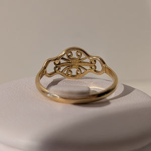 Bagues anciennes en or jaune 18 carats Taille-52