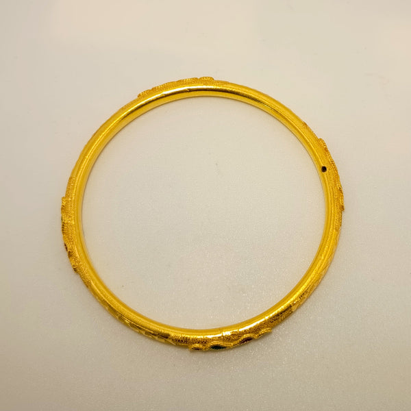 Bracelet Jonc en Or Jaune 18 Carats avec Oxyde
