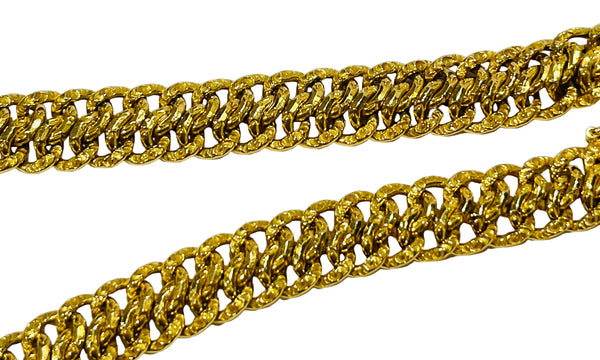 Collier maille Américaine en Or Jaune 18K