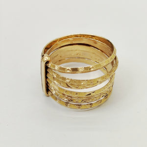 Bague Semainier Or Jaune 18K 6.35 Grs - Taille 59