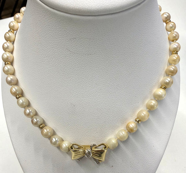 Collier Princesse en Perles et Or jaune 18k - 22.86 G