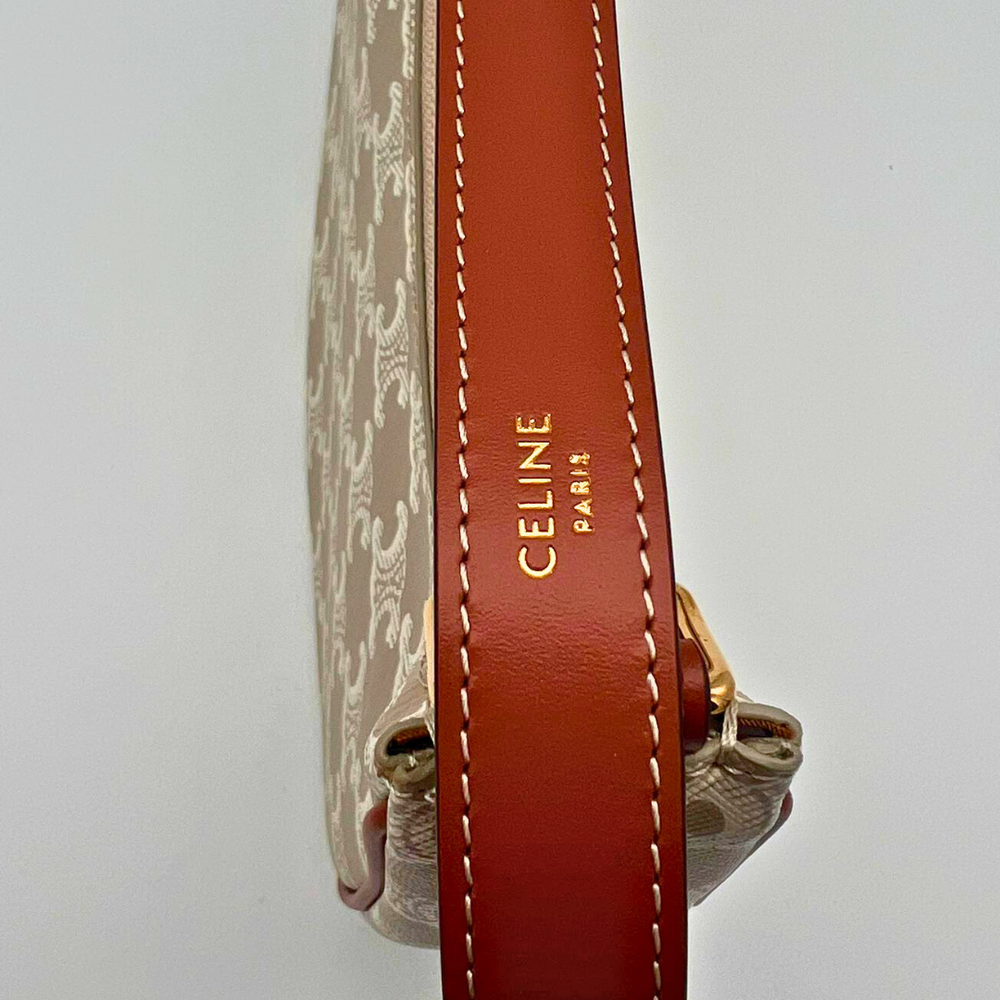 Sac bandoulière Céline Ava Triomphe toile beige