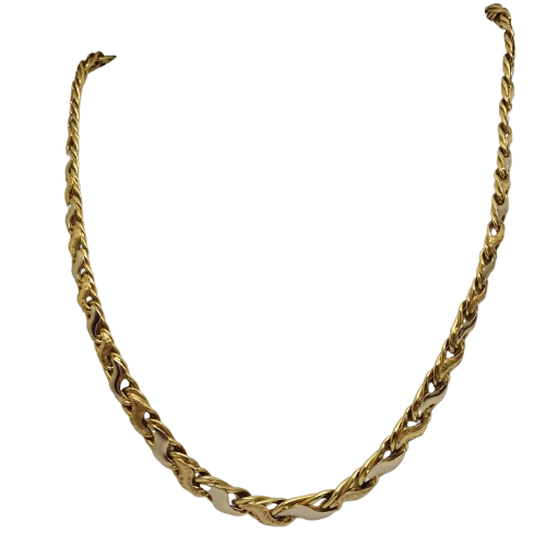 Collier Princesse en Or Jaune 18 Carats – Maille Fantaisie