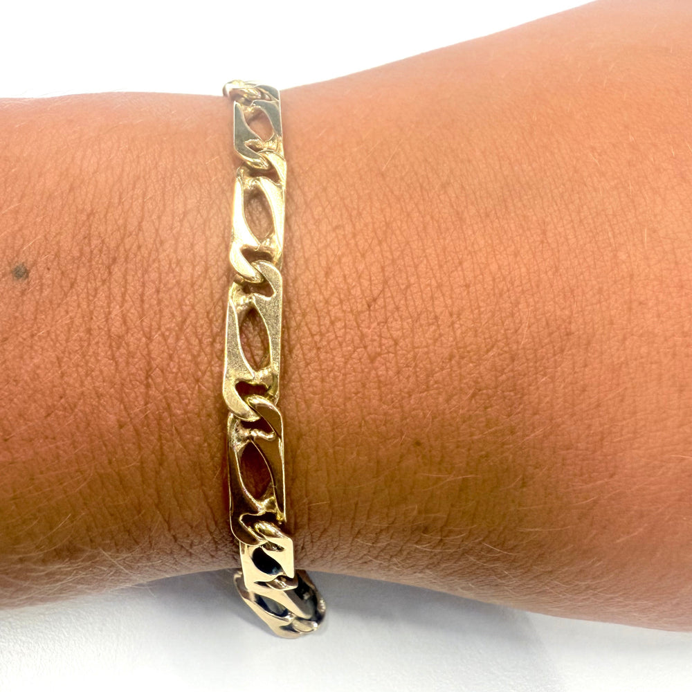 Bracelet en Or Jaune 18k, Maille Fantaisie - 15.81 Grs