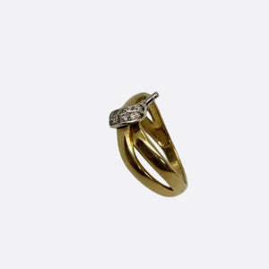 Bague en Or Jaune et Blanc 18 k - 3.83 G